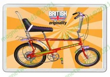 RALEIGH CHOPPER RED 70's BRITISH ORIGINALITY NEW JUMBO FRIDGE MAGNET OR KEYRING 