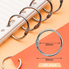 60 Pcs 30Mm Loose Leaf Binder
