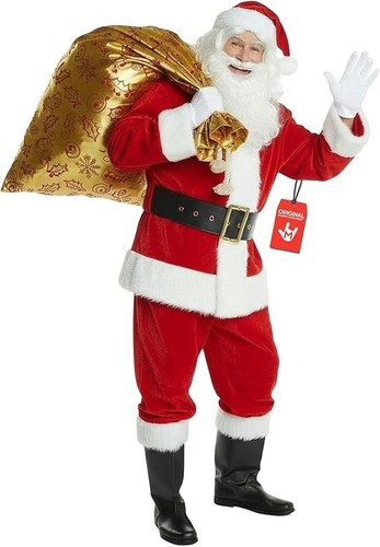Mens deluxe plush santa claus - mens,