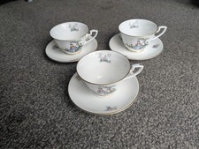 3 x Royal Worcester Watteau