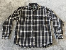 Vintage Woolrich Shirt Western Check Long Sleeve Size Large XL