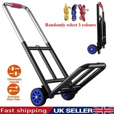 Heavy Duty Folding Lightweight Hand Sack Trolley Cart Wheel Truck Barrow UK