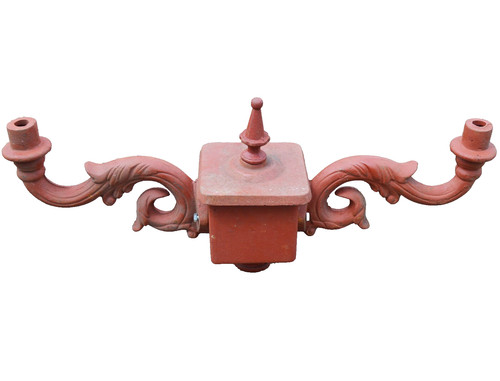Cast iron double lamp post - iron,