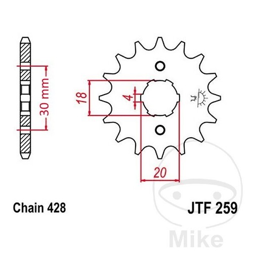 Sprocket for honda - tl, 13