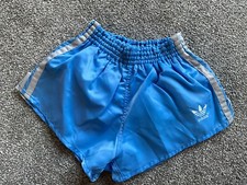 Brand New Vintage Adidas Nylon Shorts Royal Blue Glanz Sprinter Shiny football