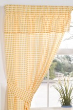 Kitchen Curtains Windows 2 Panel Pencil Pleat Curtains Includes Tiebacks - Molly