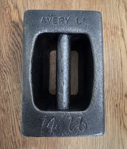 Vintage avery 14lb cast iron - vintage,