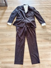 Alessandro Vitello by Renoir 3 Piece Classic Fit Brown Suit 201-5 Sz L46-40