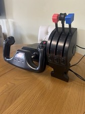 Logitech G Saitek Pro Flight Yoke Throttle System PC Video Game Controller