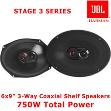 JBL STAGE3 9637 - 6"x9" 3-Way Coaxial Car Shelf Speakers 750W Total Power BNIB