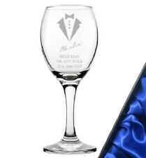 Any Role - Engraved Personalised Wedding Wine Glass Bride Groom Best Man Favor 4