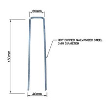 Weed Fabric Galvanised Staples