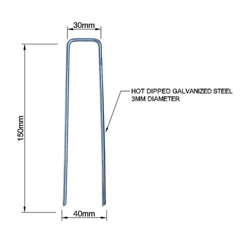 Weed fabric galvanised staples - weed,