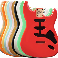 Strat Guitar Body Nitro, Poly, Unfinished Alder Ash Guitar Anatomy® Stratocaster