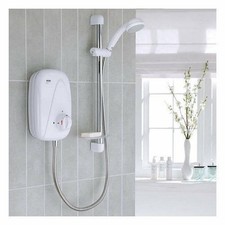Mira Vigour White & Chrome Manual Power Shower 1.1532.354