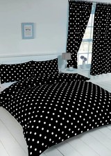 Polka Dot Black Duvet Cover