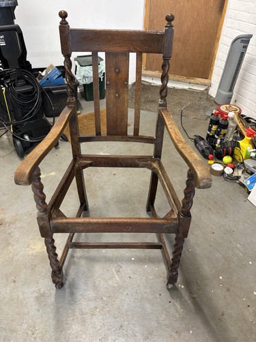 Antique victorian oak barley - victorian,