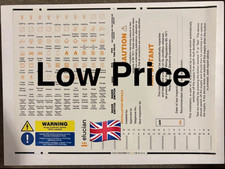 Consumer Unit Fuse Board Label Sheet Stickers MK Wylex BG Hager Fusebox Elucian