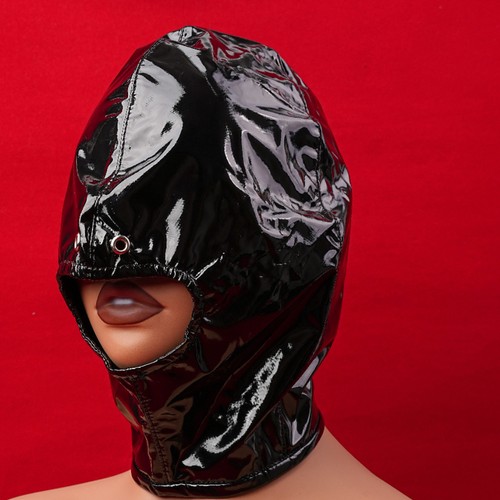 Wet look bondage hood - wet,