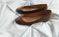 Zara Ladies Brown Suede Flat