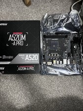 MSI A520M-A Pro AM4 Micro-ATX Motherboard AMD Barely Used