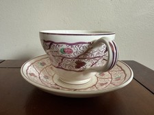 Rare Vintage Wedgewood 1930s Pink Strawberry Lustre Teacup & Saucer Excellent