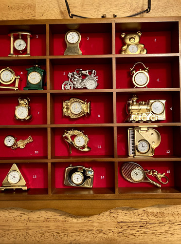 Vintage miniature clocks - vintage,