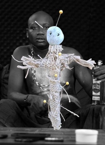 Evil black heart voodoo doll - heart,