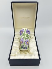 Boxed Moorcroft Enamels Purple Flower Tall Vase