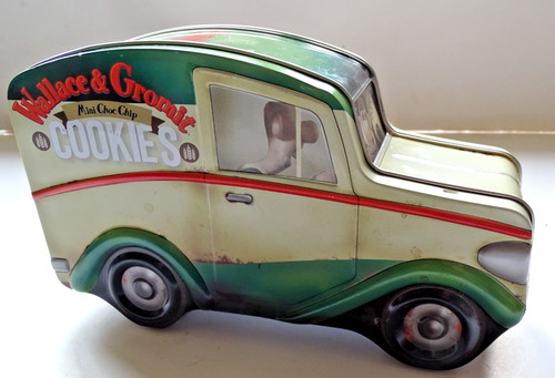 Wallace and gromit cookie tin - wallace,