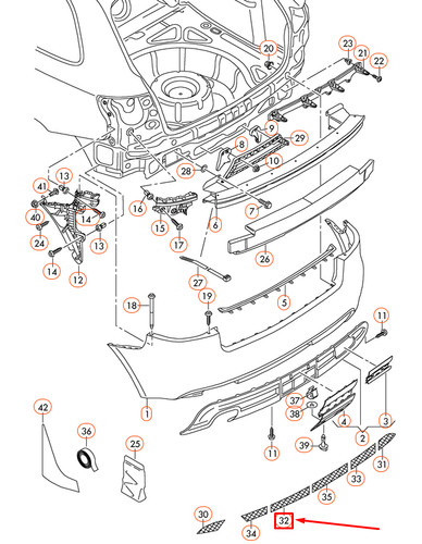 New audi rear - new,