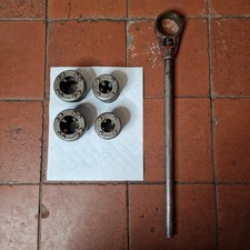 Presto Minor 151-1 BSP ratcheting pipe threader die set & die holder & 4 HEADS