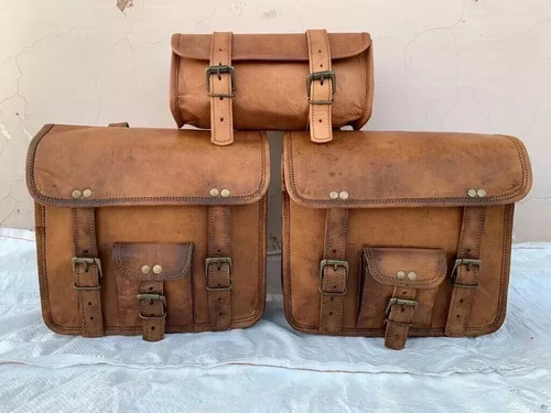 Vintage leather saddlebags for - vintage,