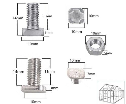 Greenhouse bolts and - bolts,