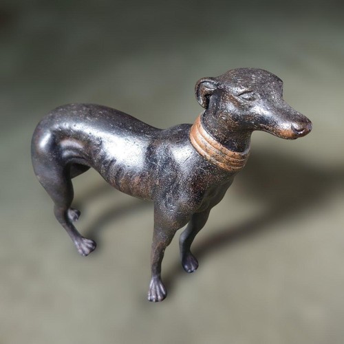 Greyhound dog bronze statue - greyhound,