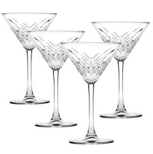 4 Pcs Set 230ml Glass Martini Long Stemmed Cocktail Drinking Glasses Pasabahce