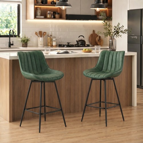 Homcom swivel bar stools - swivel,