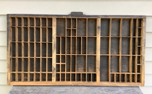 Antique wooden printers drawer - antique,