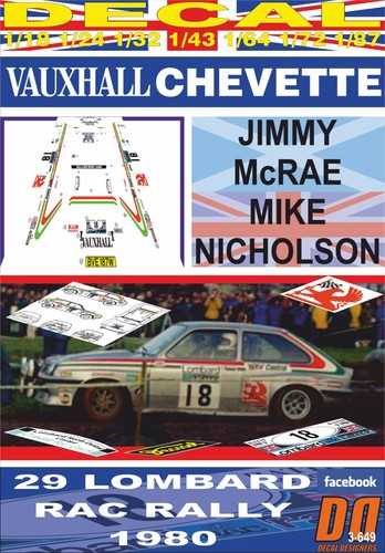 Decal vauxhall chevette - decal, 2300