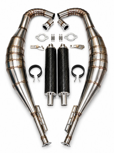Tig welded exhaust fits yamaha - tig,