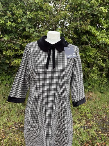Fee houndstooth mini - houndstooth, dress