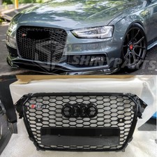 2013-2015 Audi A4 S4 B8.5 RS4 Stile griglia anteriore a nido d'ape con logo