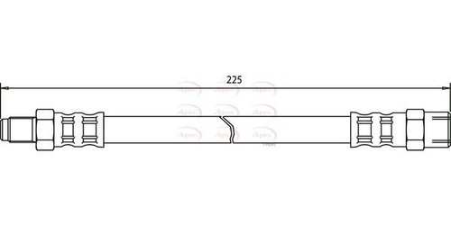 Apec rear outer brake - outer, hose