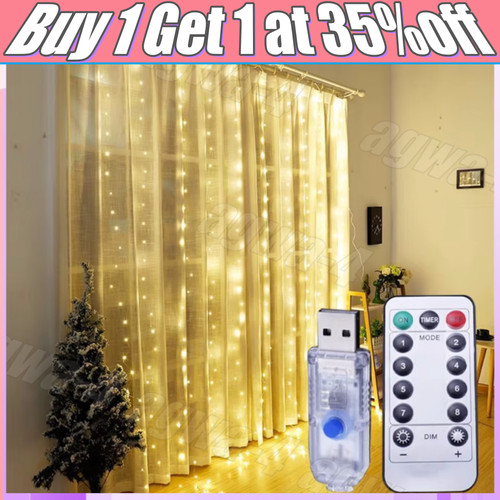 300 led curtain fairy lights - curtain,