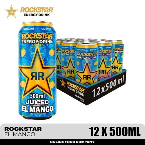 Rockstar energy drink mango - drink, 12
