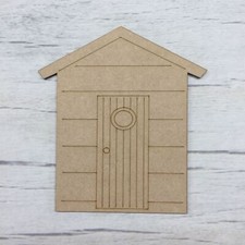 Beach Hut - engraved MDF Wood