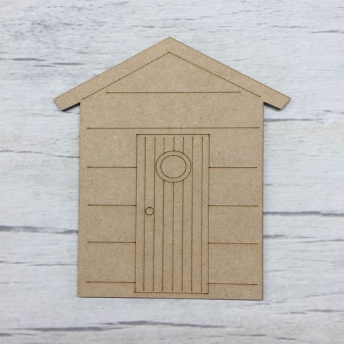 Beach hut engraved mdf wood - hut,