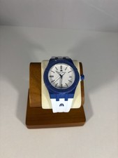 New MAURICE LACROIX AIKON #TIDE Collection 40mm Watch Dial Quartz Navy White🎉