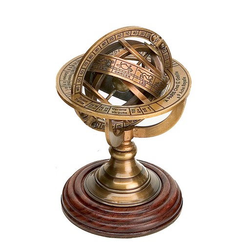 Terrestrial brass armillary - terrestrial,