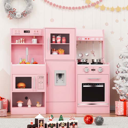 Wooden play kitchen set kids - wooden, set,